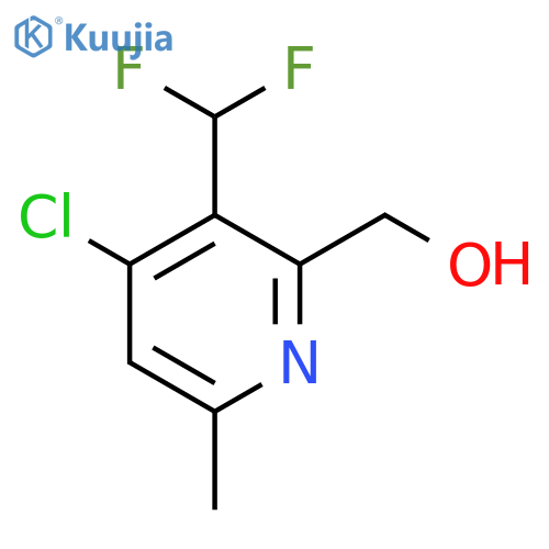4-Chloro-3-(difluoromethyl)-6-methylpyridine-2-methanol structure