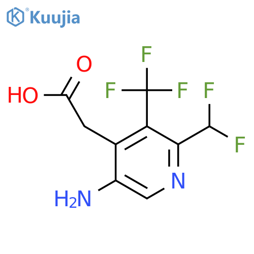 5-Amino-2-(difluoromethyl)-3-(trifluoromethyl)pyridine-4-acetic acid structure