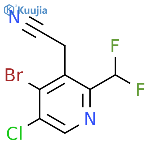 4-Bromo-5-chloro-2-(difluoromethyl)pyridine-3-acetonitrile structure