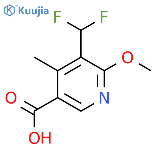 3-(Difluoromethyl)-2-methoxy-4-methylpyridine-5-carboxylic acid structure