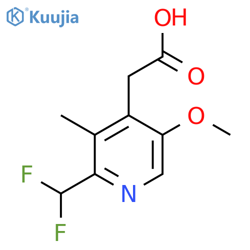 2-(Difluoromethyl)-5-methoxy-3-methylpyridine-4-acetic acid structure