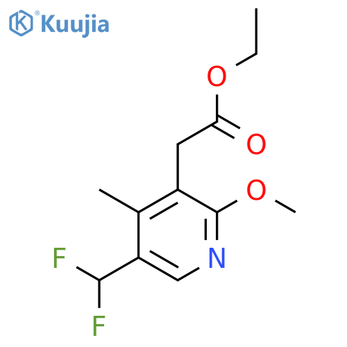 Ethyl 5-(difluoromethyl)-2-methoxy-4-methylpyridine-3-acetate structure