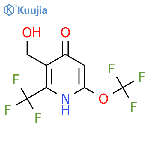 4-Hydroxy-6-(trifluoromethoxy)-2-(trifluoromethyl)pyridine-3-methanol structure