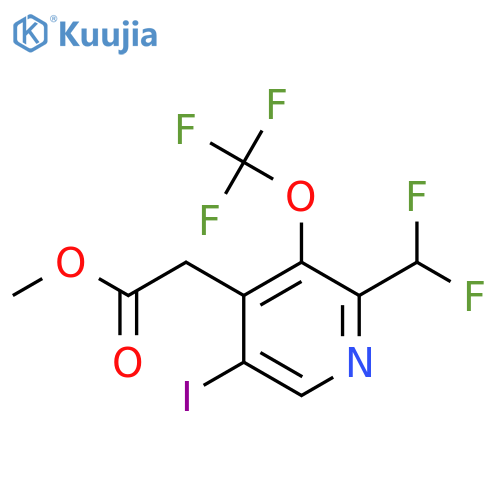 Methyl 2-(difluoromethyl)-5-iodo-3-(trifluoromethoxy)pyridine-4-acetate structure