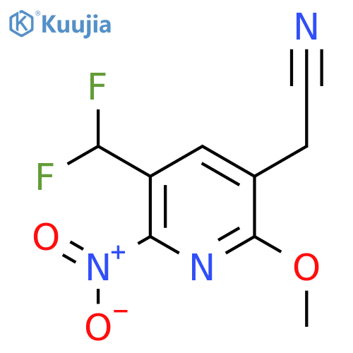 3-(Difluoromethyl)-6-methoxy-2-nitropyridine-5-acetonitrile structure