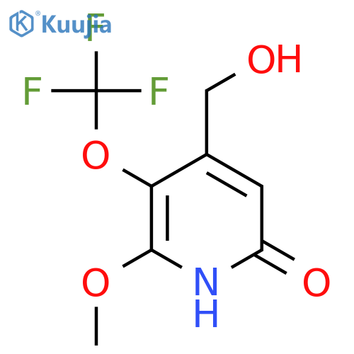 6-Hydroxy-2-methoxy-3-(trifluoromethoxy)pyridine-4-methanol structure
