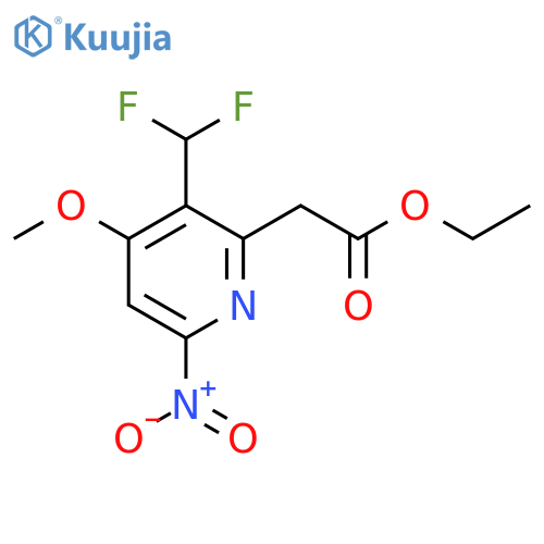Ethyl 3-(difluoromethyl)-4-methoxy-6-nitropyridine-2-acetate structure