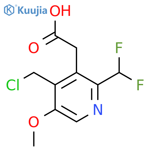 4-(Chloromethyl)-2-(difluoromethyl)-5-methoxypyridine-3-acetic acid structure