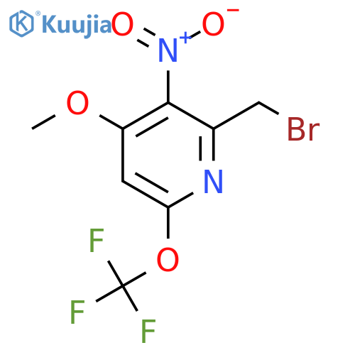 2-(Bromomethyl)-4-methoxy-3-nitro-6-(trifluoromethoxy)pyridine structure