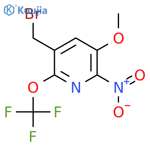 3-(Bromomethyl)-5-methoxy-6-nitro-2-(trifluoromethoxy)pyridine structure