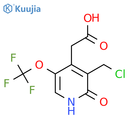 3-(Chloromethyl)-2-hydroxy-5-(trifluoromethoxy)pyridine-4-acetic acid structure