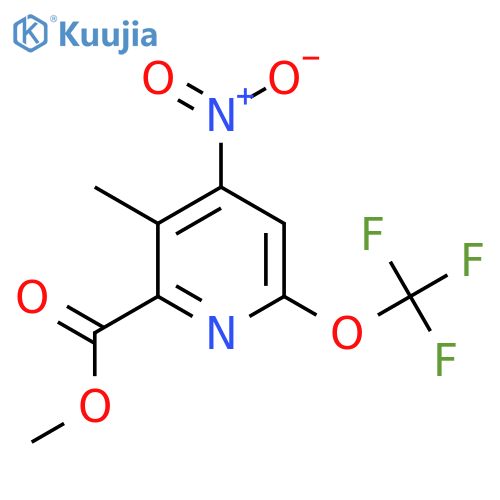 Methyl 3-methyl-4-nitro-6-(trifluoromethoxy)pyridine-2-carboxylate structure