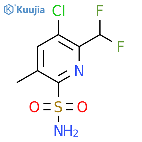 3-Chloro-2-(difluoromethyl)-5-methylpyridine-6-sulfonamide structure