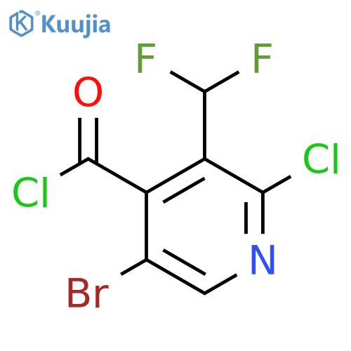 5-Bromo-2-chloro-3-(difluoromethyl)pyridine-4-carbonyl chloride structure