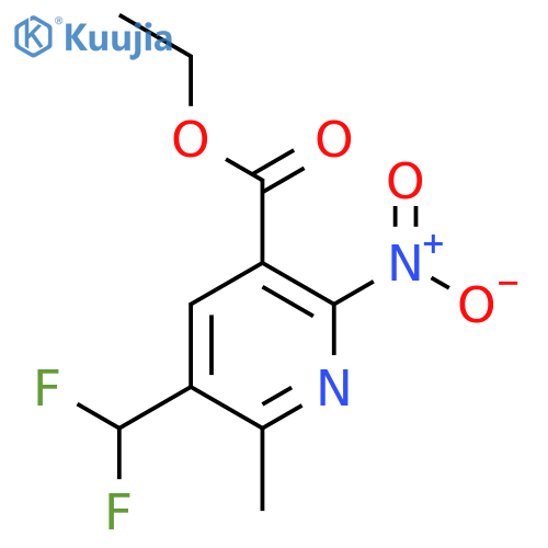Ethyl 3-(difluoromethyl)-2-methyl-6-nitropyridine-5-carboxylate structure