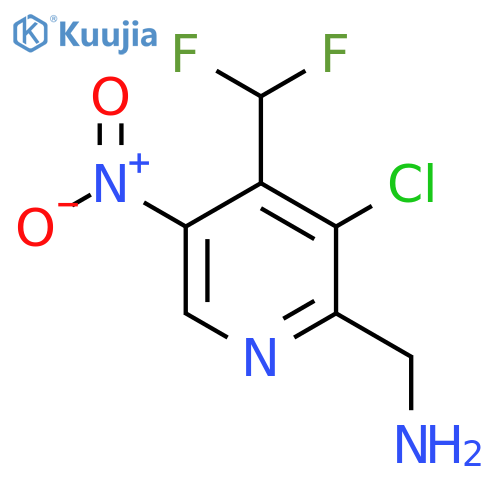 2-(Aminomethyl)-3-chloro-4-(difluoromethyl)-5-nitropyridine structure