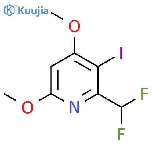 2-(Difluoromethyl)-4,6-dimethoxy-3-iodopyridine structure