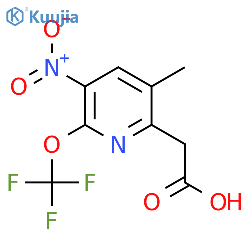3-Methyl-5-nitro-6-(trifluoromethoxy)pyridine-2-acetic acid structure