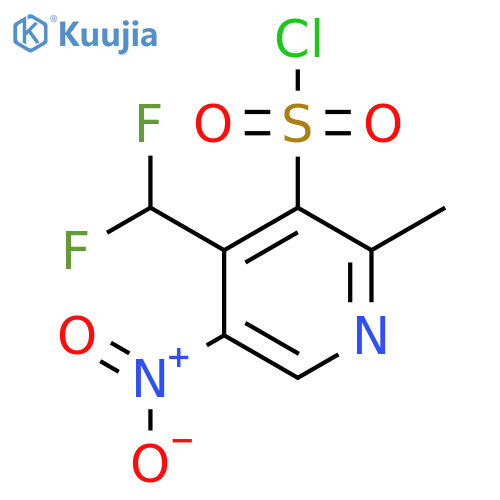 4-(Difluoromethyl)-2-methyl-5-nitropyridine-3-sulfonyl chloride structure