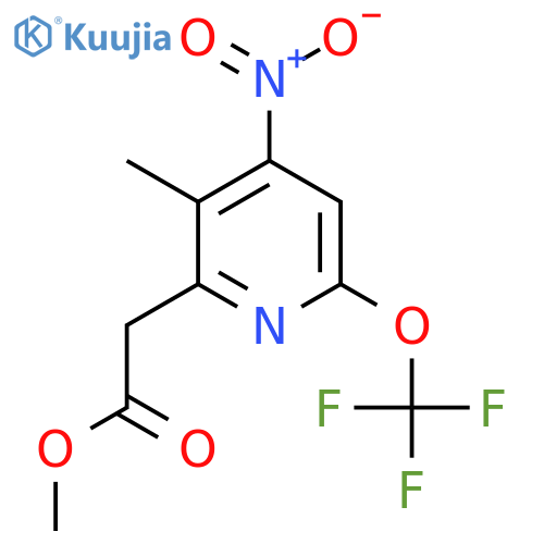 Methyl 3-methyl-4-nitro-6-(trifluoromethoxy)pyridine-2-acetate structure