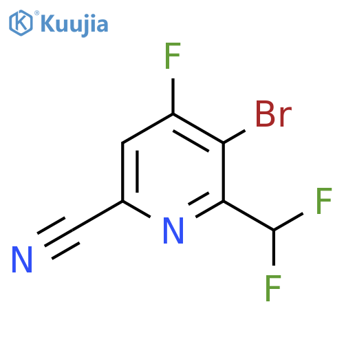 3-Bromo-6-cyano-2-(difluoromethyl)-4-fluoropyridine structure