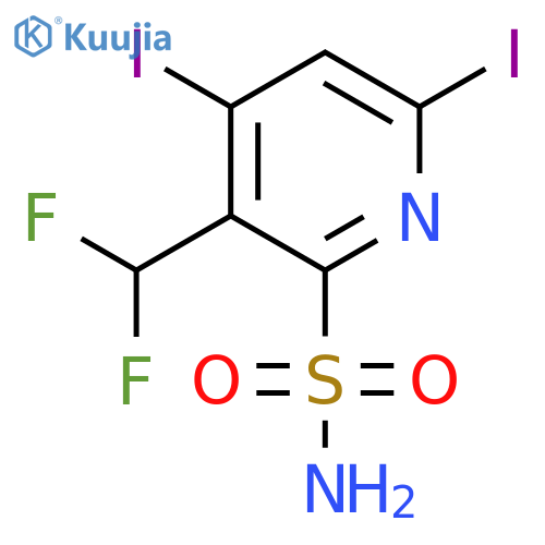3-(Difluoromethyl)-4,6-diiodopyridine-2-sulfonamide structure