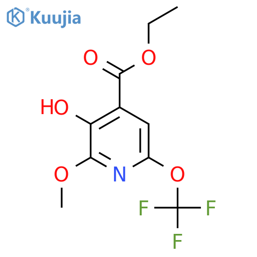 Ethyl 3-hydroxy-2-methoxy-6-(trifluoromethoxy)pyridine-4-carboxylate structure