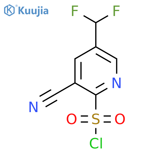 3-Cyano-5-(difluoromethyl)pyridine-2-sulfonyl chloride structure