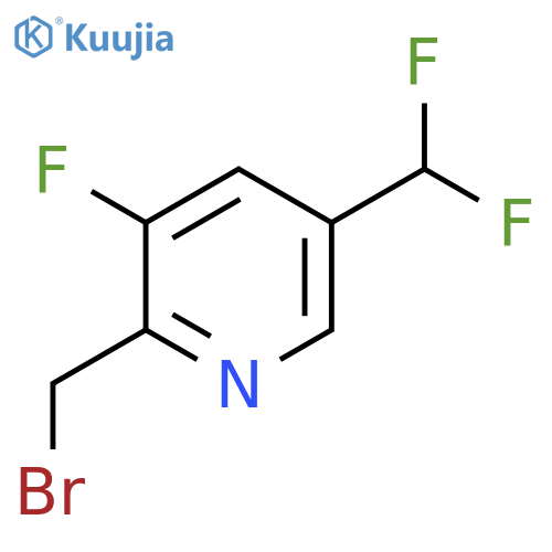 2-(Bromomethyl)-5-(difluoromethyl)-3-fluoropyridine structure