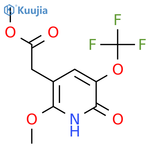Methyl 2-hydroxy-6-methoxy-3-(trifluoromethoxy)pyridine-5-acetate structure