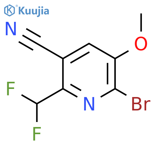 2-Bromo-5-cyano-6-(difluoromethyl)-3-methoxypyridine structure