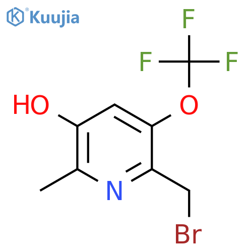 2-(Bromomethyl)-5-hydroxy-6-methyl-3-(trifluoromethoxy)pyridine structure