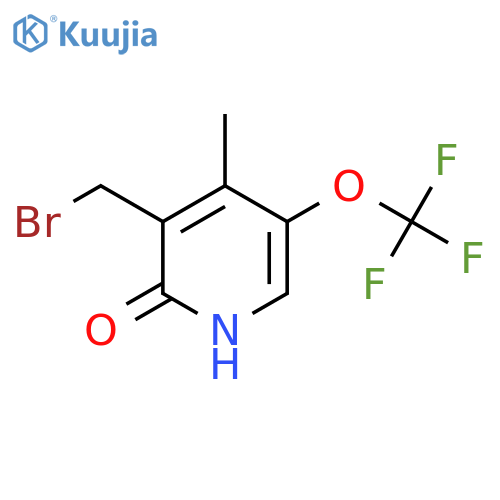 3-(Bromomethyl)-2-hydroxy-4-methyl-5-(trifluoromethoxy)pyridine structure