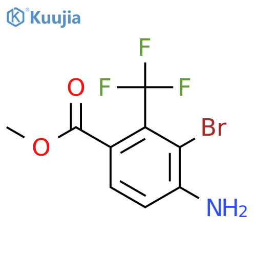 Methyl 4-amino-3-bromo-2-(trifluoromethyl)benzoate structure