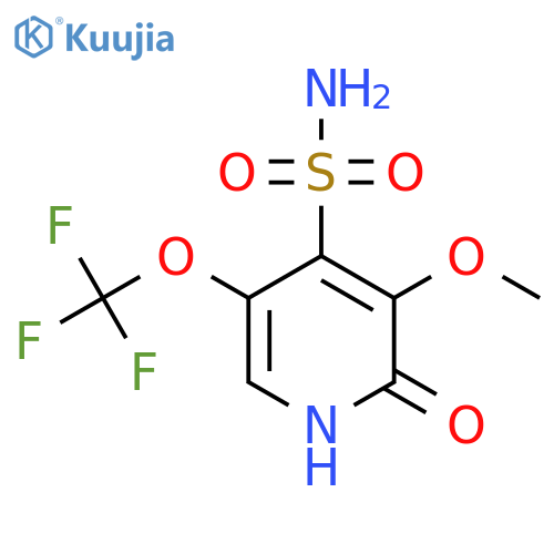 2-Hydroxy-3-methoxy-5-(trifluoromethoxy)pyridine-4-sulfonamide structure
