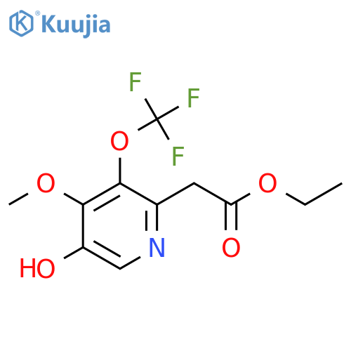 Ethyl 5-hydroxy-4-methoxy-3-(trifluoromethoxy)pyridine-2-acetate structure