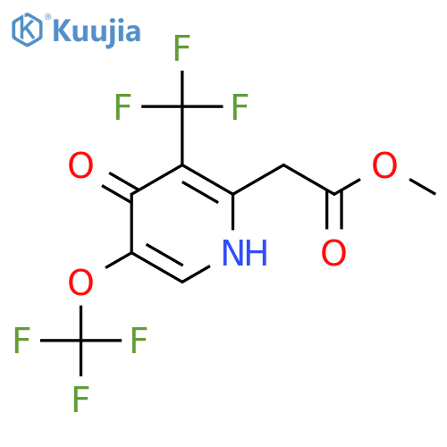 Methyl 4-hydroxy-5-(trifluoromethoxy)-3-(trifluoromethyl)pyridine-2-acetate structure