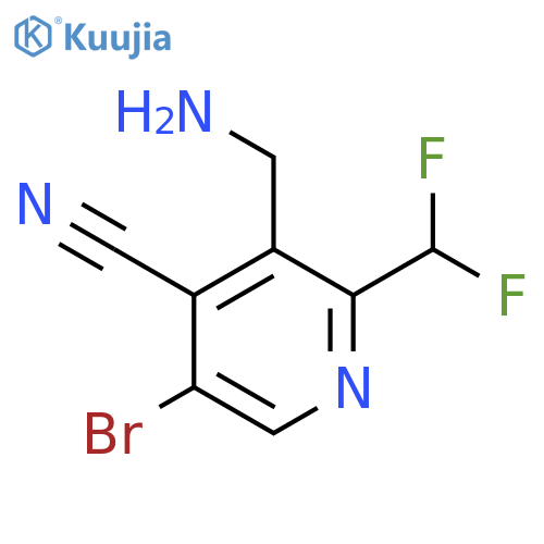 3-(Aminomethyl)-5-bromo-4-cyano-2-(difluoromethyl)pyridine structure