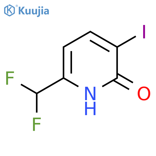6-(Difluoromethyl)-3-iodo-2-hydroxypyridine structure