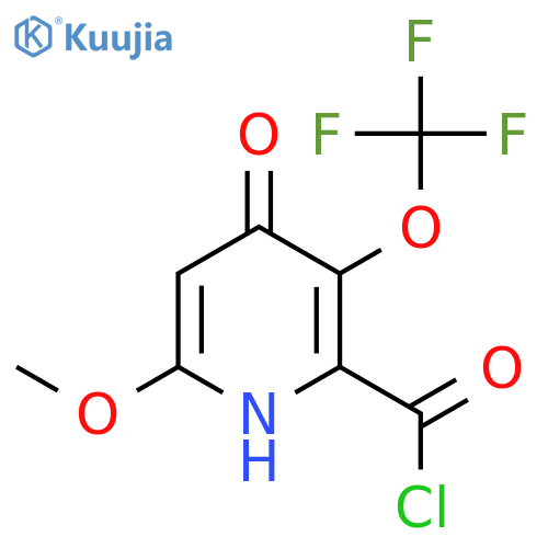 4-Hydroxy-6-methoxy-3-(trifluoromethoxy)pyridine-2-carbonyl chloride structure