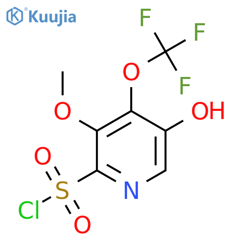 5-Hydroxy-3-methoxy-4-(trifluoromethoxy)pyridine-2-sulfonyl chloride structure
