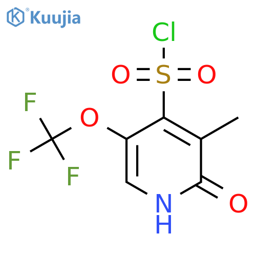 2-Hydroxy-3-methyl-5-(trifluoromethoxy)pyridine-4-sulfonyl chloride structure