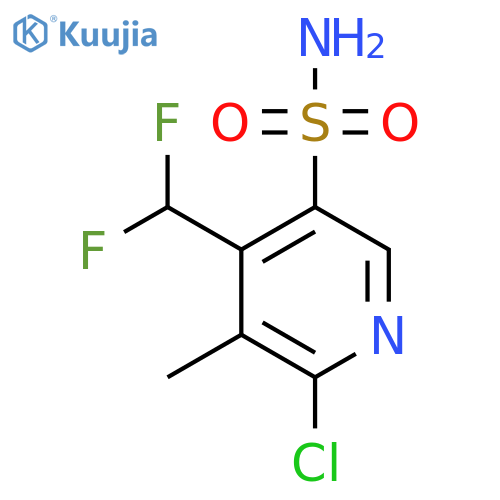 2-Chloro-4-(difluoromethyl)-3-methylpyridine-5-sulfonamide structure