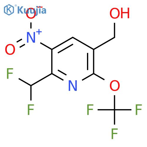 2-(Difluoromethyl)-3-nitro-6-(trifluoromethoxy)pyridine-5-methanol structure