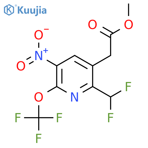 Methyl 2-(difluoromethyl)-5-nitro-6-(trifluoromethoxy)pyridine-3-acetate structure