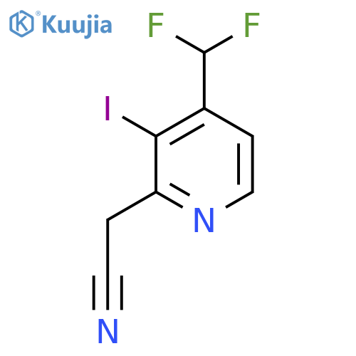 4-(Difluoromethyl)-3-iodopyridine-2-acetonitrile structure
