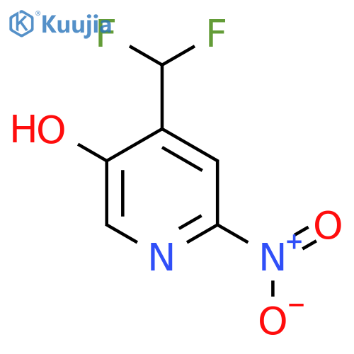 4-(Difluoromethyl)-5-hydroxy-2-nitropyridine structure