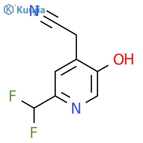 2-(Difluoromethyl)-5-hydroxypyridine-4-acetonitrile structure