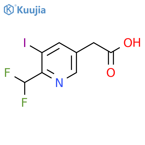 2-(Difluoromethyl)-3-iodopyridine-5-acetic acid structure