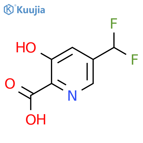 5-(Difluoromethyl)-3-hydroxypyridine-2-carboxylic acid structure